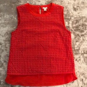 Bright red J. Crew top